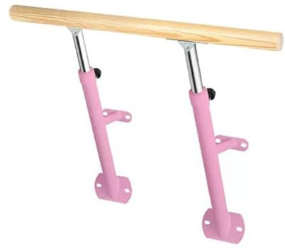Ballettstange, Freistehend, Wandmontage, Ballettstange, Tanzstangenstange Für Zuhause, Verstellbare Höhe 80–120 Cm, Stangenballettstange, Schule, Studio, Fitnessstudio, Ballettstange (Rosa 100 Cm)