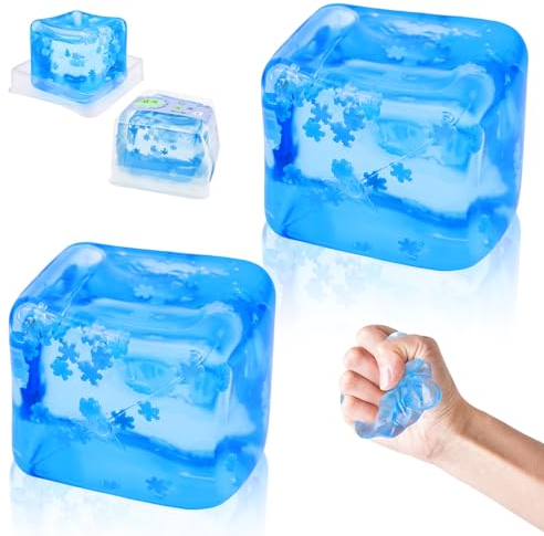 TECHEEL 2 Stuck Stressball Anti Stress Bälle Stressball Kinder Anti Stress Spielzeug Antistressball Kinder Stressball Erwachsene Eiswürfel Stressball für Kinder Erwachsene Geschenke