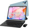 SKYEGG Tablet 10 Pulgadas Android 14, 22 GB RAM + 128 GB ROM (Ampliable a 1TB), Widevine L1, 5G Wi-Fi, GPS, 8000 mAh, 8 Cores 2.0 GHz, 5MP + 8MP, FHD Tablet con Teclado + Ratón + Funda, Azul