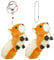 Lot de 2 porte-clés en peluche douce en forme d'écureuil, jouet en peluche écureuil, porte-clés en peluche écureuil