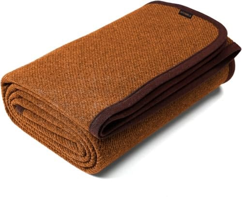ACUSHLA Merino Wolldecke Decke Kuscheldecke 160x200cm Große Super Soft Sofadecke Wohndecke Tagesdecke Bettüberwurf Warme Gehäkelte Winter Blanket (Pumpkin, 160 * 200)