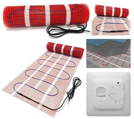 Heat Up Electric Underfloor Heating Sticky Mat 150W per m² for Stone Tiles Laminate Ceramic Porcelain etc (5m x 0.5m)