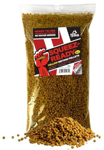 Fjuka Yellow Squeez-Ready Method Pellet 500g | Ready-prepped 2mms | Carp, F1s, tench, bream