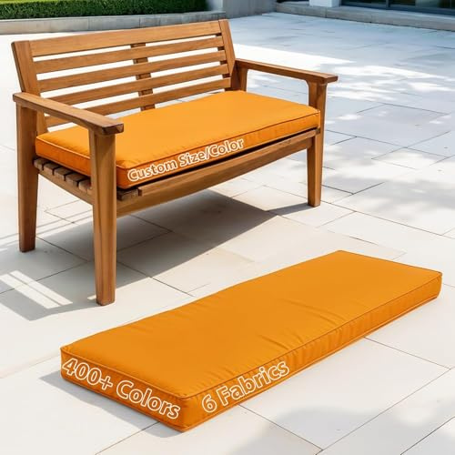 WLXFF Bankauflage, Bankkissen nach maß, rutschfeste sitzkissen Bank, 400+ Farbe 10+ Stoff Sitzpolster Bank, für Fensterbank Terrasse Sitzbank BalkonstüHle Gartenbank