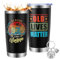 saerryor 50th Birthday Gifts for Men Women,Black 20oz Insulated Tumbler with Keyring, 50th Birthday Gifts for Him,50 Year Old Present for Dad Husband Mum Wife Teachers Friends