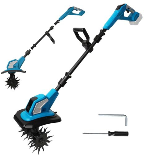 Zappa a batteria per batteria Makita da 21 V, batteria da 600 W, larghezza di lavoro: 17 cm, profondità di lavoro, 360 giri/min, pieghevole da giardino elettrico (senza batteria)