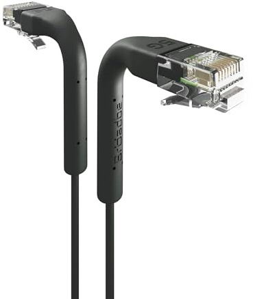 Broadbe Cable de red Cat6 Slim 5G 0,3m Negro