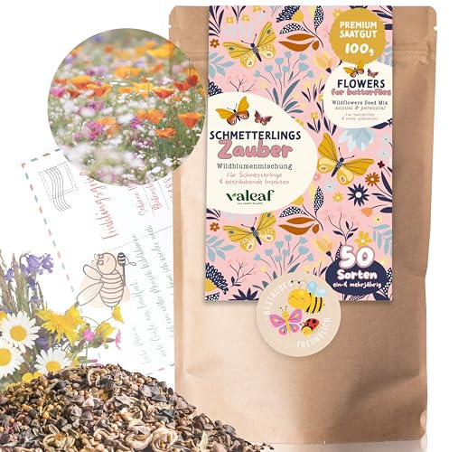 Pradera de mariposas 100 g I semillas de pradera de flores I semillas de flores silvestres para mariposas y abejas