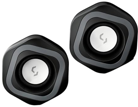 Buxuaaaa 2.0-Kanal Multimedia Lautsprecher mit Bassverstärkung für Gaming Computer und Musik Computerlautsprecher mit USB Antrieb