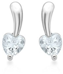 Carissima Gold Damen-Ohrringe 9 Karat (375) Weißgold Aquamarin