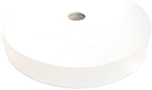 25 Meter Gummiband, 35 mm, weiß