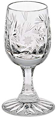 CRISTALICA Likörglas Schleuderstern 45ml Schnapsglas Bleikristall Likörglas Shot Stamper