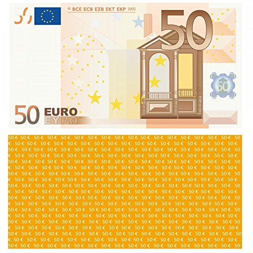 LYSCO 50 Euro Spielgeld - verkleinert auf 75% des Originals, 100 Stück