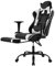 BestOffice Ergonomic PC Racing Gaming Chair Cheap Office Desk Chair PU Leather Computer Chair Lumbar Support with Footrest Modern Task Rolling Swivel Chair for Women, Men(White)