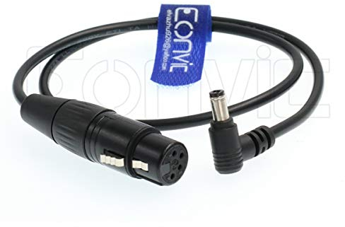 Eonvic 4pin XLR femmina a 5.5M DC ad angolo retto cavo di alimentazione per videocamera