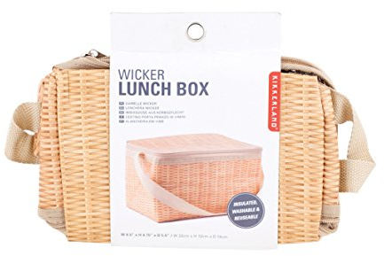 Kikkerland CU216 Lunchbox, Weide, Kunststoff, Braun, 22 x 14 x 12 cm