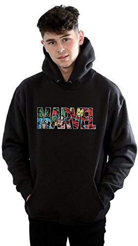 Marvel Comics Men's Logo Character Infill Hoodie