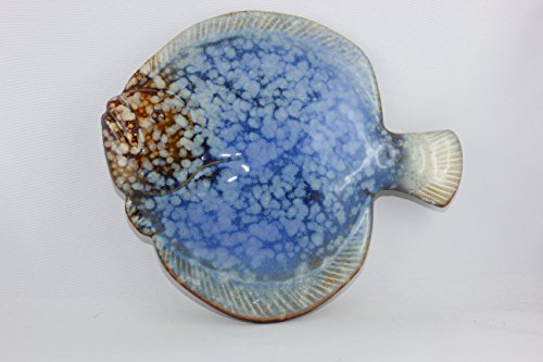Unbekannt Maj - 3882 - Wandhänger, Scholle, Plattfisch, Keramik, blau oder braun, Lieferung erfolgt sortiert, 20cm