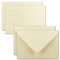 25x Karte mit Umschlag Set aus Einzel-Karten DIN A7-10,5x7,3 cm - Vanille mit Brief-Umschlägen C7 Nassklebung ideale Geschenkanhänger