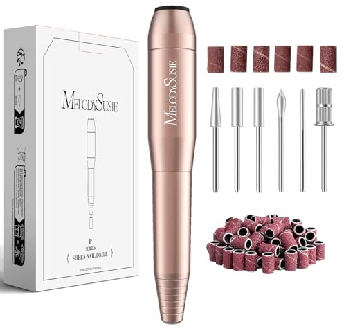 MelodySusie Pen-Shaped Portable USB Nail Drill, PC120I 20000RPM Electric Nail File with Compact Design for All Nail Care, Manicure Polishing, Shaping & Gel Removal at Home for Beginners