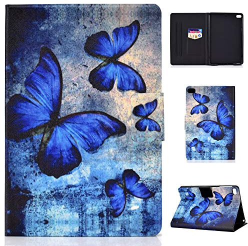 Coque iPad Mini 5, Lspcase Etui iPad Mini 4/3/2/1 Housse en Cuir Portefeuille Folio Carte Slots Magnétique Cuir avec Fonction Veille/Réveil Auto pour Apple iPad Mini 1/2/3/4/5 Papillon
