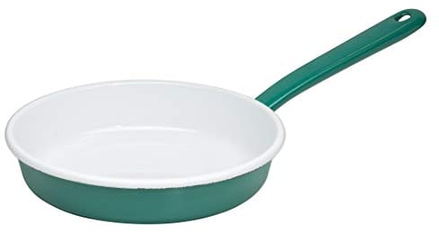Riess, 0290-111, Omelettpfanne 20cm, NAT.G.Dark, emailierter Stahl, Grün, 0,666kg, 20cm Durchmesser, 38,7 x 21,2 x 7,8cm, Induktion