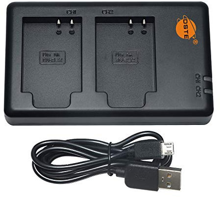 DSTE MH-65P Double Chargeur de Batterie USB Compatible avec la Batterie Nikon EN-EL12, ENEL12 en Tant Que MH-65 – Alimentation Via Micro USB vers USB A 2.0