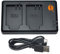 DSTE MH-65P Double Chargeur de Batterie USB Compatible avec la Batterie Nikon EN-EL12, ENEL12 en Tant Que MH-65 – Alimentation Via Micro USB vers USB A 2.0