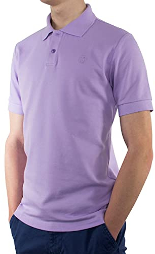 Poloshirt Herren Regular fit Kurzarm, Bio Baumwolle Polo-Shirt Herren Flieder Purple Rose, nachhaltige Kleidung Herren Made in EU, Farbe/Color:violett, Shirts Größe/Size:M