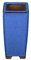 Maceta de bonsai rectangular (forma de cascada) en gres esmaltado azul 5.5x5.5x14 cm - SF36