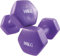Bestfor Pair of 10kg Hex Anti Roll Non Slip Neoprene Dumbbell Weights For Exercise, Fitness, Workouts, Lifting with Exercise Chart