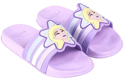 CERDÁ LIFE'S LITTLE MOMENTS Ciabatte Bambina con Raffigurazioni dei Personaggi Frozen 2 | Calzature Estive da Spiaggia per la Famiglia, Sandali, Lilla, 33 EU