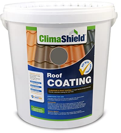 SmartSeal Climashield Roof Coating & Tile Paint/Sealer Transforms Concrete Tiles. Easy to Apply, Gives Lasting Protection and Inhibits Organic Growth (20 Litre)