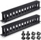 4 Packs 1U Rack Cable Management Sleeves Horizontal 12 Slot Cable Management Clips Cable Rack with Panel Cover 19 Inch for Wall Shelf Mount (Elegant Style, Plastic)