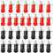 30 Stück 4mm Bananenbuchse, KUOQIY Binding Post Terminal Bananenstecker, Binding Post Nut Bananenstecker Jack Verbinder, für 4mm Bananenstecker (Rot, Schwarz)