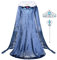 URAQT Robes Elsa Fille, Elsa Robe avec Baguette et Couronne, Robe Enfant de Princesse, Manches Longues Costume Elsa pour Noël Halloween Anniversaire Déguisements Princesse Elsa de Cosplay(150)