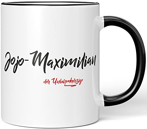 JUNIWORDS Tasse, Jojo-Maximilian, der Unbarmherzige, Schwarz (5250877)