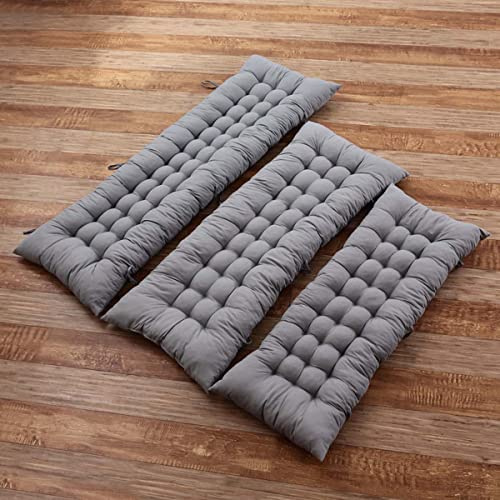 Cuscino per panca a 2/3 posti rettangolare, per interni ed esterni, spesso e morbido, adatto per mobili da giardino, dondoli, chaise longue, sdrai, panche, 100 x 40 cm, grigio