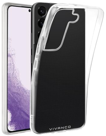 VIVANCO Super Slim Backcover Samsung Galaxy S23 Transparent Induktives Laden SSCVVSGS23T