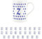 Purely Home Indigo Polka Dots Spots Letter Z Mug - Fine Bone China Alphabet Initials Gift/Present Mug
