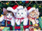 QENSPE 5D Diamond Painting Weihnachten Katzen Diamant Painting Bilder Weihnachten Diamond Art Erwachsene Full Diamant Kunst Malerei Stickerei Set Kreuzstich Bilder DIY Home Wand Dekor 30x40cm