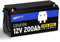 WattCycle 12V 200Ah LiFePO4 Batteria al Litio15000+ Cicli, BMS 200A, Protezione a Bassa Temperatura, Durata di 10 Anni, Perfetta per RV/Campeggio All'aperto/Accumulatore Energetico Domestico.