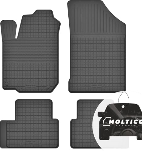 moto-MOLTICO Gummimatten Auto, 4-teiliges Set, Allwetter Gummi Fußmatten mit Rand, Antirutsch & Wasserfest Autoteppiche - passend für Nissan Qashqai II ab 2013