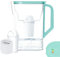 Wessper Carafe Filtrante pour Eau 2,7L avec Compteur LED, Remplacement pour cartouche Aquaphor Standard Brita Classic Dafi Classic | Carafe Filtrante + Filtre AQUACLASSIC + 4 Filtre ACTIVE DISC Menthe