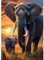 MAXBYE DIY Elefant Diamond Painting Set für Erwachsen, Tier 5D Diamond Painting Bilder Set, Malen nach Zahlen Diamant Kunst Handwerk für Home Wand Décor 30x40cm