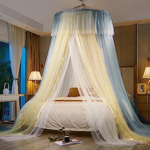 Walkervo Moskitonetz Bett Baldachin Kinderzimmer Doppelbett Einzelbett Betthimmel Babybett Mädchen Jungen Spitzen-Betthimmel Moskitonetz Himmelbett Vorhänge Baldachin Für Innen Und Außen, Grey