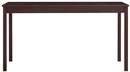 Pxznbe Esstisch Küche Dunkelbraun 140 x 70 x 73 cm aus Kiefernholz Minimalistischer Stil Bistrotisch Robust und langlebig Zuhause Esstisch Eleganter Charme