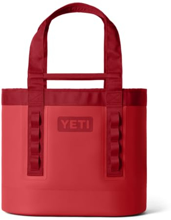 YETI Camino 35 Carryall Tote Bag with Interior Dividers, Rescue Red | All-Purpose Waterproof Bag for Camping or Beach, Keeps Gear Dry, Stays Upright to Prevent Spills