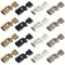 SUNNYCLUE 1 BOX 24 Stück Flache Schnallenverschlüsse Für Armbänder Aus Legierung Verschlüsse Und Verschlüsse Für Lederarmbänder Metall Schwarz Silber Bronze Halsketten Verlängerungsverschluss Zur Schm