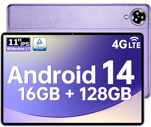 OUKITEL OT11 Tablet 11 Inch Android 14 Tablet, 16GB+128GB (TF 1TB), 8-Core Gaming Tablet with 8000mAh Battery, 5G WIFI Tablet with 13MP Camera, Widevine L1 | Face Unlock | Stylus | GPS | OTG | BT5.0